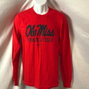 Nike Ole Miss University Track & Field Activewear Athletic Sport Cut Tee Shirt